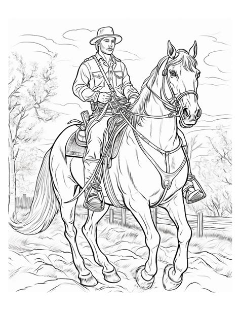 Cowboy Coloring Pages (Free PDF Printables)